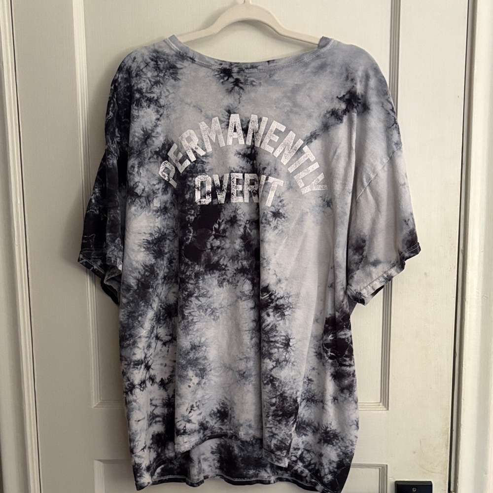 Black and Gray Tie-Dye Men's Shirt